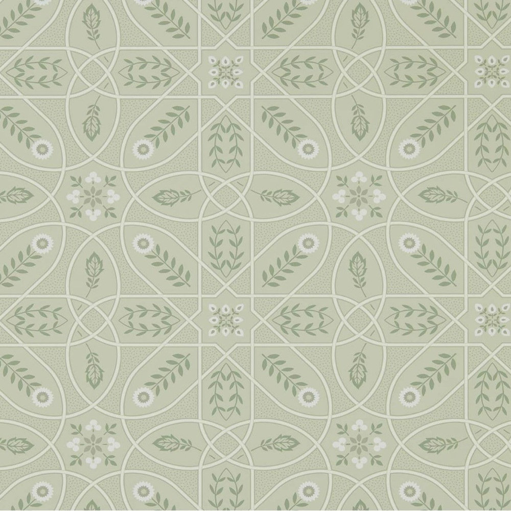 Morris & Co Brophy Trellis in Sage Linen  Wallpaper